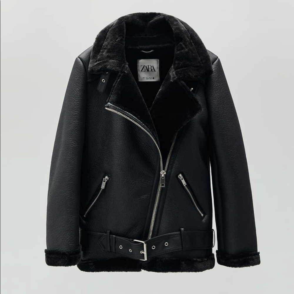 Zara Leather Biker Jacket